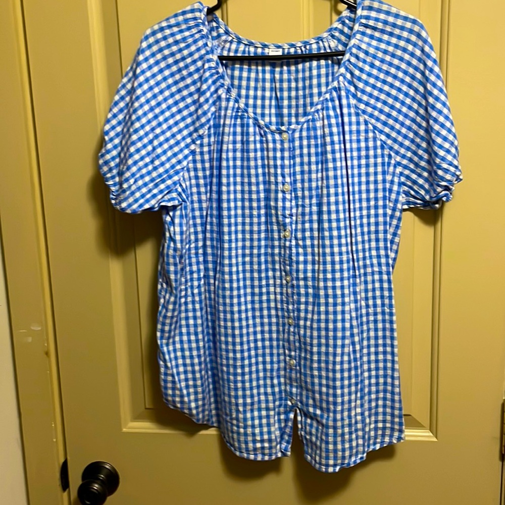 Old Navy Blue gingham top